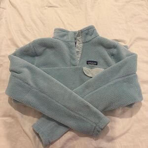 Women’s Patagonia Re-Tool Quarter Snap Fleece Pullover in Light/Ice Blue, Size L